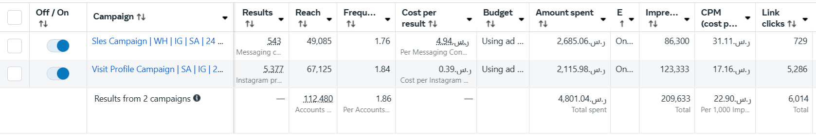 Vitaro Spa — Meta Ads results